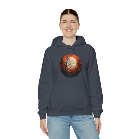 Halloween Harvest Moon - Graphic Hooded Sweatshirt